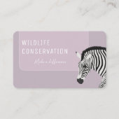 Zwart-wit gestreepte Zebra roze Visitekaartje (Voorkant)