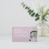 Zwart-wit gestreepte Zebra roze Visitekaartje (Staand voorkant)