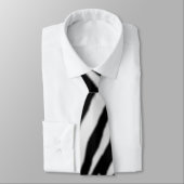 Zwart-wit Gestreepte Zebra Stropdas (Gebonden)