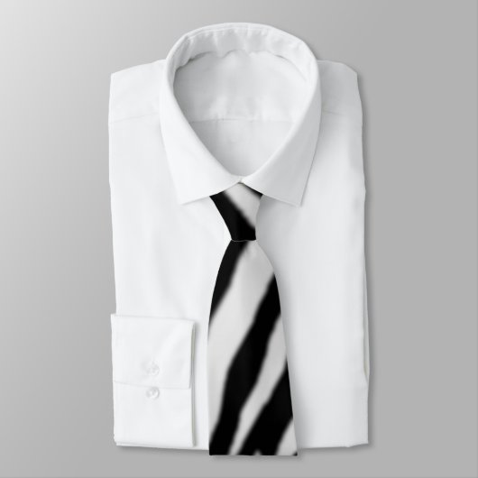 Zwart-wit Gestreepte Zebra Stropdas (Gebonden)