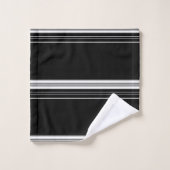 Zwart wit gestript bad handdoek (Wasdoekje)