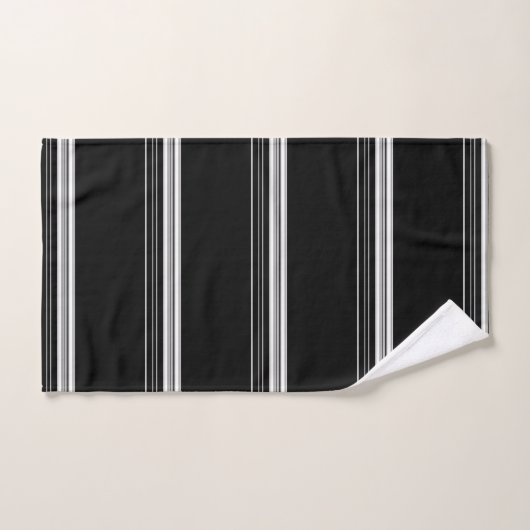 Zwart wit gestript bad handdoek (Handdoek)