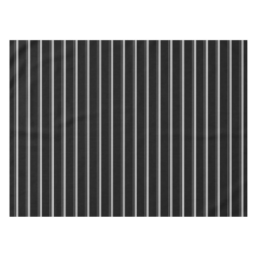 Zwart wit gestript tafelkleed (Voorkant (Horizontaal))