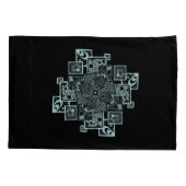 Zwart-wit getextureerd lijnontwerp kussensloop (Achterkant)