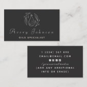 Zwart & Wit Getrokken Potion Bottle Oils Specialis Visitekaartje (Voorkant / Achterkant)