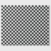 Zwart-wit gevarieerd racepatroon cadeaupapier (Vlak)