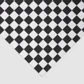 Zwart-wit gevarieerd racepatroon tissuepapier (Detail)