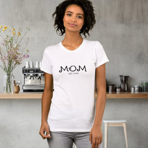Zwart Wit Gevestigde Moeder  T-shirt