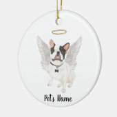 Zwart Wit Gevlekt Franse Sympathie Herdenking Keramisch Ornament (Links)