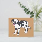Zwart-wit gevlekte Briefkaarten (Staand voorkant)