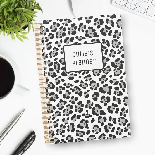 zwart-wit gevlekte planner