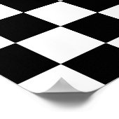 Zwart-wit gevlochten patroon poster (Hoek)