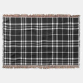 Zwart wit geweven gebuffel buffel grote speldensta deken (Voorkant)