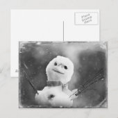 Zwart-wit gewijzigd Snowman Briefkaart (Voorkant / Achterkant)