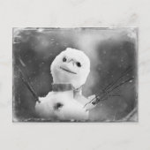 Zwart-wit gewijzigd Snowman Briefkaart (Voorkant)