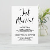 Zwart-wit gewoon gehuwde Typografie-opname Kaart (Staand voorkant)