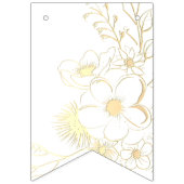 Zwart-wit Gewoon Getrouwd Bruiloft Vlaggetjes (Eerste vlag)