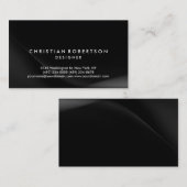 Zwart wit Gewoon modern Visitekaartje (Voorkant / Achterkant)
