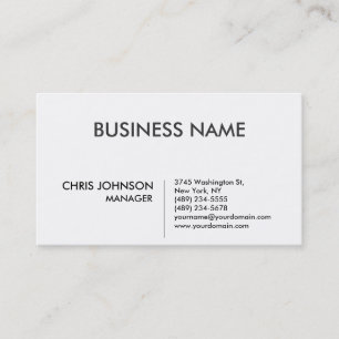 Zwart-wit gewoon modern Visitekaartje