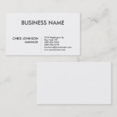 Zwart-wit gewoon Visitekaartje (Voorkant / Achterkant)