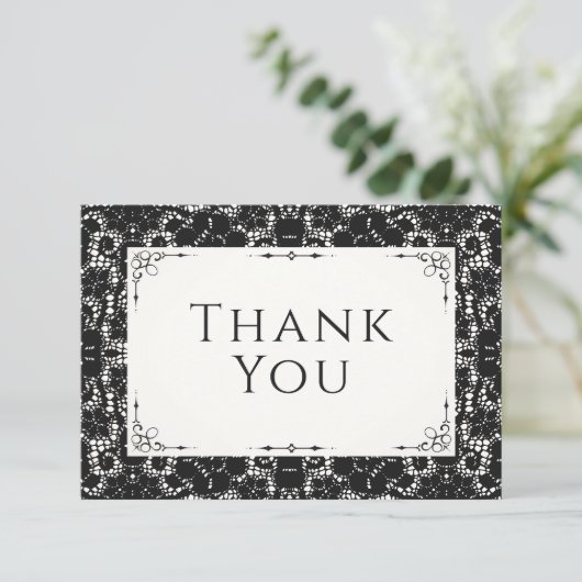  zwart-wit gezicht bedankkaart (Staand voorkant)