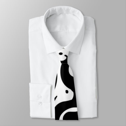 Zwart-wit, gezwollen stropdas (Gebonden)