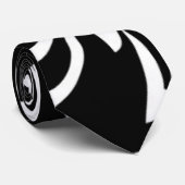 Zwart-wit, gezwollen stropdas (Opgerold)