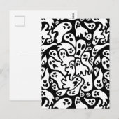 Zwart-wit ghost-patroon briefkaart (Voorkant / Achterkant)