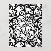 Zwart-wit ghost-patroon briefkaart (Voorkant)