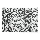 Zwart-wit ghost-patroon kussensloop (Achterkant)