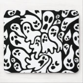 Zwart-wit ghost-patroon muismat (Voorkant)