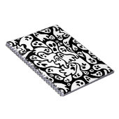 Zwart-wit ghost-patroon notitieboek (Rechterzijde)