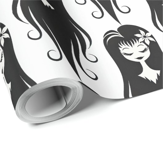 Zwart-wit  Ghoul Cadeaupapier (Rol Hoek)