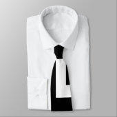 Zwart-wit Giant Diagonale Chevron Stropdas (Gebonden)