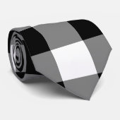 Zwart-wit Giant Size Gingham controleert Stropdas (Opgerold)