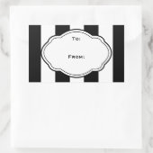  Zwart-wit Gift Label Label (Tas)