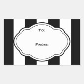  Zwart-wit Gift Label Label (Voorkant)
