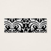 Zwart-wit Gift Registry Insert Kaarten Mini Visitekaartjes (Achterkant)