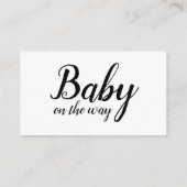 Zwart-wit Gift Registry Kaart in Modern Script (Achterkant)