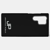 Zwart & Wit Gifts Elegant Modern Monogram Best Samsung Galaxy Hoesje (Achterkant horizontaal)