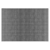 Zwart-wit Gingham-11x8 GLASS CUTTING BOARD Snijplank (Voorkant)