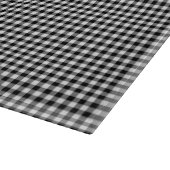 Zwart-wit Gingham-15x11 GLASS CUTTING BOARD Snijplank (Hoek)