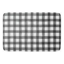 Zwart-wit Gingham Buffalo Check Plaid