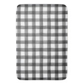 Zwart-wit Gingham Buffalo Check Plaid Badmat (Voorkant Verticaal)