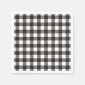 zwart wit Gingham Buffalo Plaid Boerderij Servet (Voorkant)