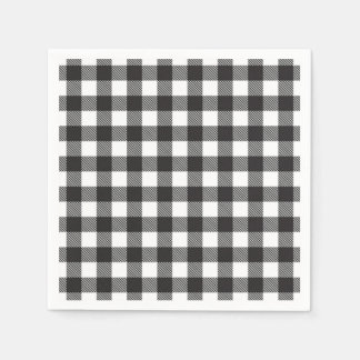 zwart wit Gingham Buffalo Plaid Boerderij Servet