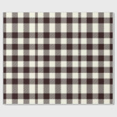Zwart-wit Gingham Classic Moder Cadeaupapier (Vlak)