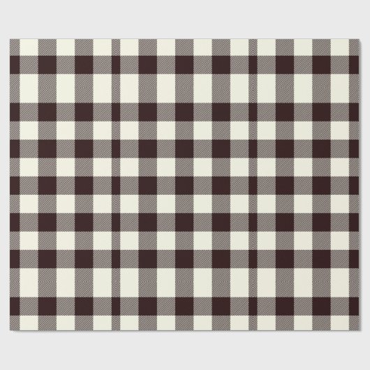 Zwart-wit Gingham Classic Moder Cadeaupapier (Vlak)