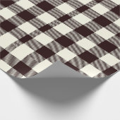Zwart-wit Gingham Classic Moder Cadeaupapier (Hoek)