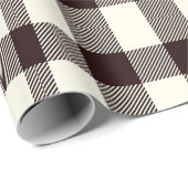 Zwart-wit Gingham Classic Moder Cadeaupapier (Rol Hoek)